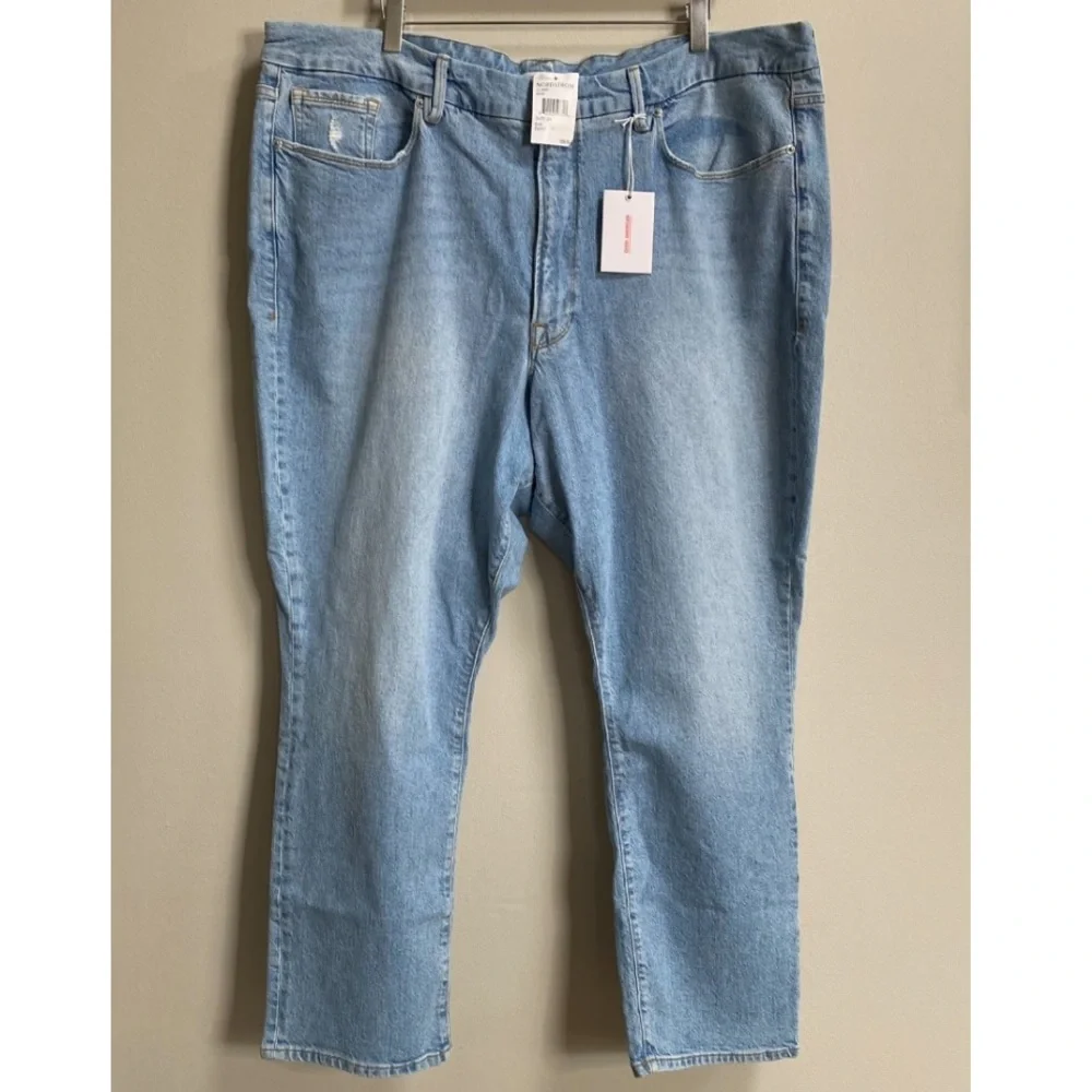 Good American Good Classic Ripped High Waist Slim Jeans Size 24